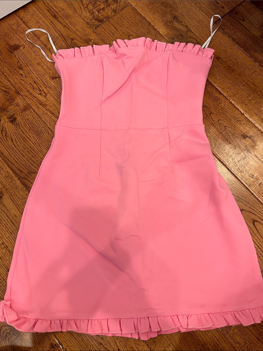 Lulu's Pink Ruffle Mini Dress